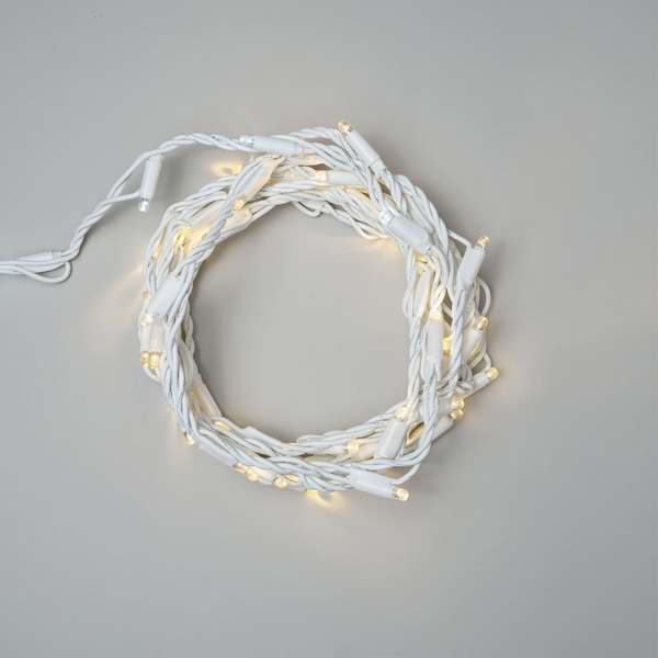 

Гирлянда Нить Тверская 5м тепло-белая с Контроллером 24В, 54 LED, провод белый каучук, IP65 Laitcom FL50-8-1WW+, Нить FL50-8-1WW+