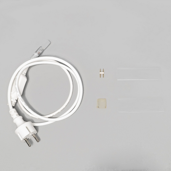 

Кабель Питания 1,5м с выпрямителем 8А для Неона 8х16мм 220В, провод белый каучук, IP65 Laitcom FR-23550, FR-23550