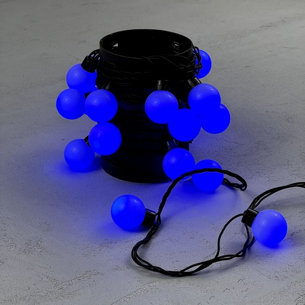 

Гирлянда «Шарики» 5м синяя 220В, 20 LED, провод черный каучук, IP65 Laitcom HB20-1-2B, Нити «Шарики» HB20-1-2B