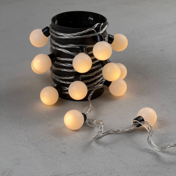 

Гирлянда «Шарики» 5м Тепло-Белая 220В, 20 LED, провод прозрачный силикон, IP65 Laitcom HB20-10-2WW, Нити «Шарики» HB20-10-2WW