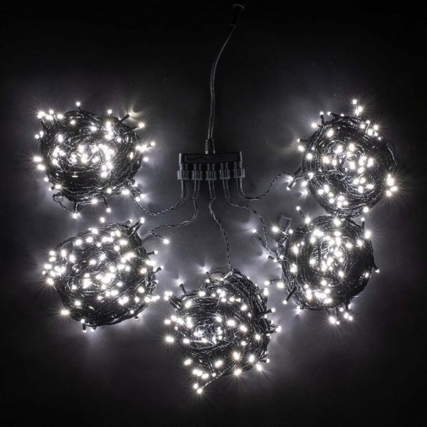 

Комплект Белых Нитей по 20м с Мерцанием Белого Диода, LED, Провод Черный ПВХ, IP54 Laitcom На деревья KDD1000BLW-11-1W, На деревья KDD1000BLW-11-1W