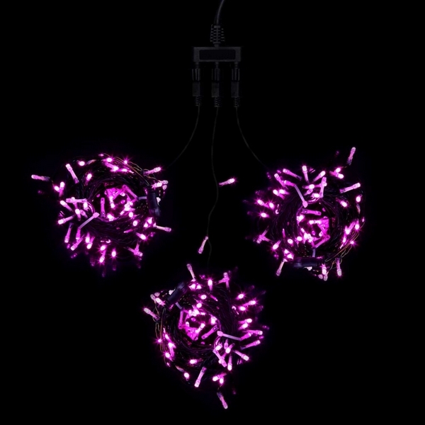 

Комплект 3 Розовых Нити с Мерцанием Белого Диода по 20м, LED, Провод Черный ПВХ, IP54 Laitcom На деревья KDD600BLW-11-1P, На деревья KDD600BLW-11-1P