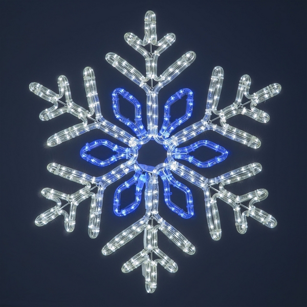 

Светодиодная снежинка "Кристалл" диаметр 0,7м бело-синяя, дюралайт на металлическом каркасе, IP65 Laitcom LC-13093, LC-13093