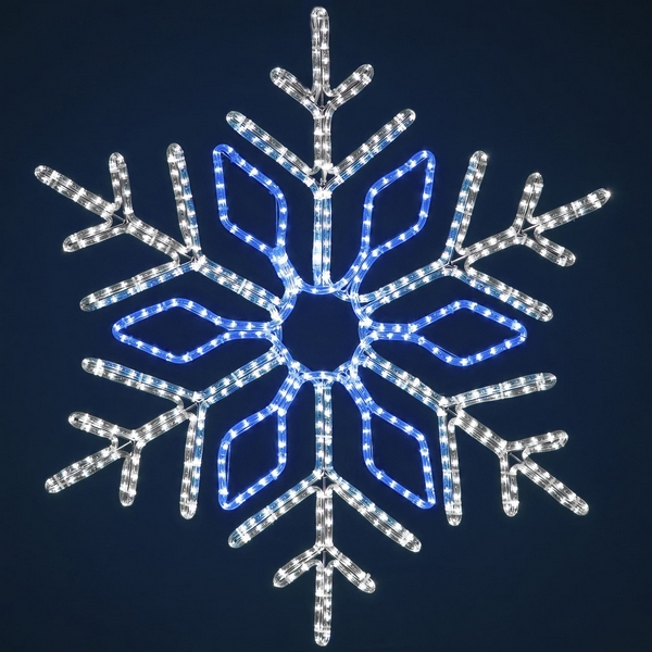 

Светодиодная снежинка "Кристалл" диаметр 1,1м бело-синяя, дюралайт на металлическом каркасе, IP65 Laitcom LC-13096, LC-13096