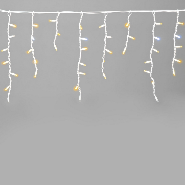 

Гирлянда Бахрома 3,1 x 0,5 м желтая с мерцанием белого диода 220В, 120 LED, провод белый каучук, IP65 Laitcom LL120BLW-8-2Y, Бахрома LL120BLW-8-2Y