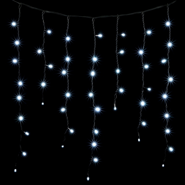 

Гирлянда Бахрома 3,2 x 0,9 м Белая с Мерцанием Белого Диода 220В, LED, Провод Черный Каучук, IP65 Laitcom LL168BLW-1-2W, Бахрома LL168BLW-1-2W