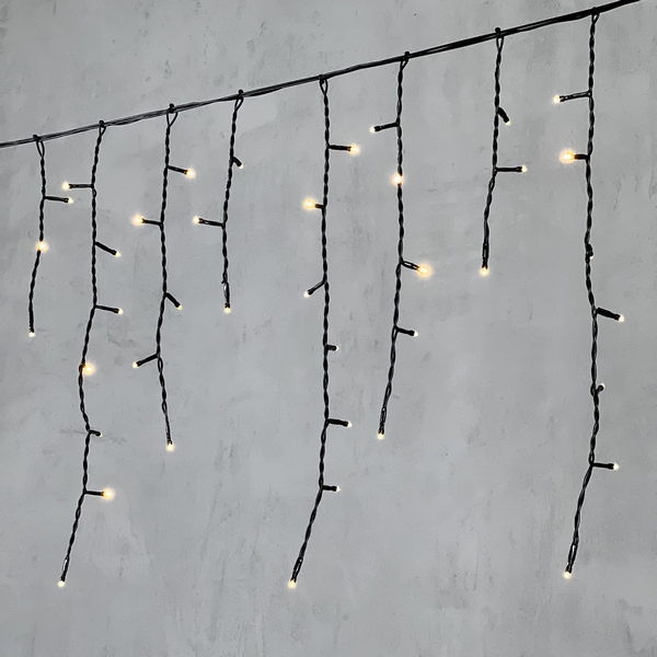 

Гирлянда Бахрома 3,1 x 0,5 м тепло-белая 24В, 150 LED, провод черный ПВХ, IP54 Laitcom PIL150-11-1WW, Бахрома PIL150-11-1WW