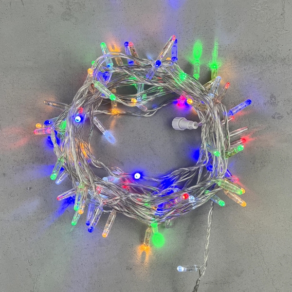 

Гирлянда Нить с колпачком 10м разноцветная с мерцанием белого диода 220В, 100 LED, провод прозрачный Laitcom PST100BLWCAP-10-2M, Нить PST100BLWCAP-10-2M