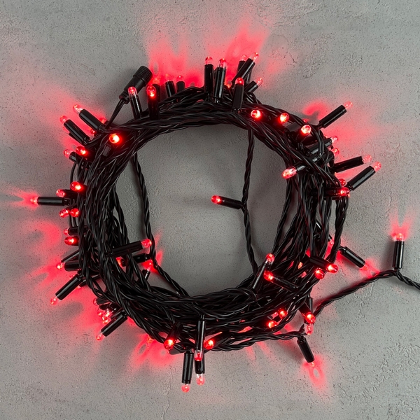 

Гирлянда Нить с колпачком 10м красная 24В, 100 LED, провод черный ПВХ, IP65 Laitcom PST100CAP-11-1R, Нить PST100CAP-11-1R