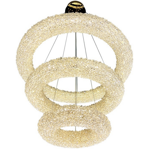 Изображение товара Светодиодный подвесной светильник L'Arte Luce Looop 3 яруса хром 80 см