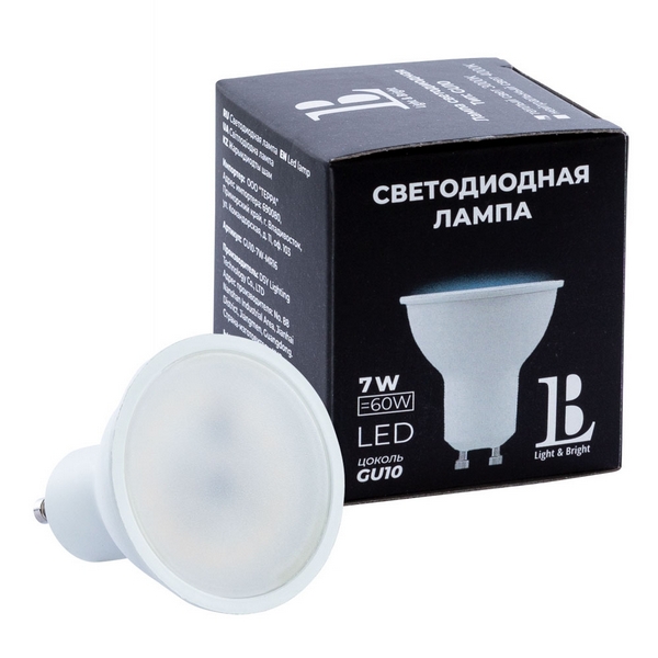 

Лампочка светодиодная L&B GU10-7W-MR16-3000K_lb, GU10-7W-MR16-3000K_lb