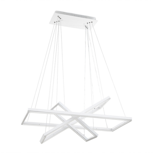 

Подвесной светильник светодиодный с пультом с регулировкой цветовой температуры и яркости LED4U L11001-3 WH, Белый, L11001-3 WH