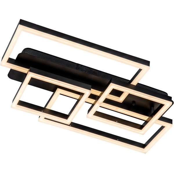 

Потолочный светильник светодиодный с пультом с регулировкой цветовой температуры и яркости LED4U LED4U L11045-4 BK, Черный, LED4U L11045-4 BK