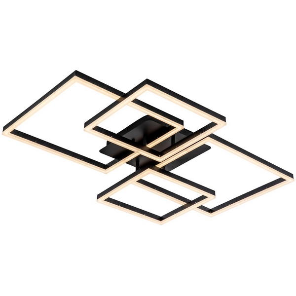 

Потолочная люстра светодиодная на штанге с пультом с регулировкой цветовой температуры и яркости LED4U L11060-4 BK, Черный, L11060-4 BK