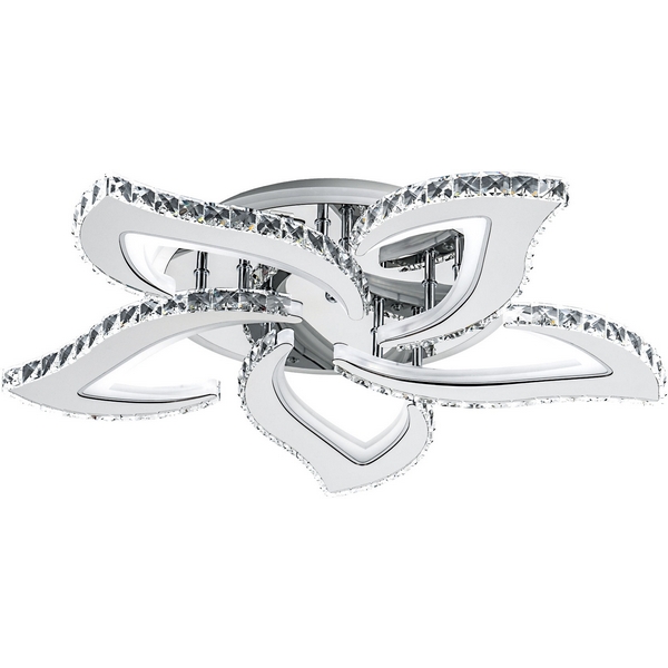 

Потолочная люстра светодиодная на штанге с пультом с регулировкой цветовой температуры и яркости LED4U LED4U L2839-5 CR, Хром, LED4U L2839-5 CR