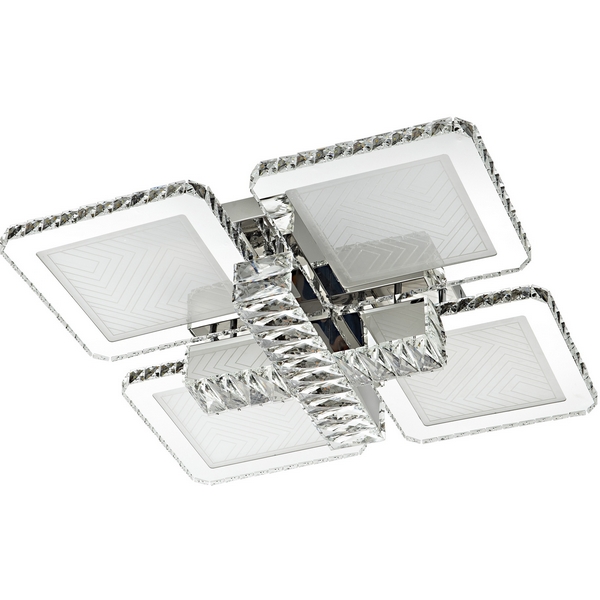 

Потолочный светильник светодиодный с пультом с регулировкой цветовой температуры и яркости LED4U LED4U L3011-4, Хром, LED4U L3011-4