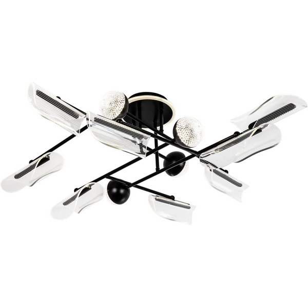 

Потолочная люстра светодиодная на штанге LED4U LED4U L3200-12 BK, Черный, LED4U L3200-12 BK