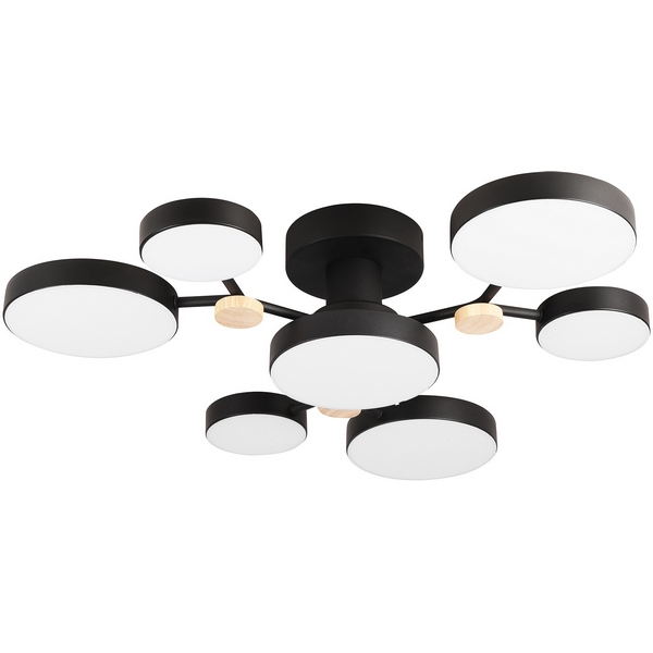 

Потолочная люстра светодиодная с пультом с регулировкой цветовой температуры и яркости LED4U LED4U L3201-700 BK, Черный, LED4U L3201-700 BK