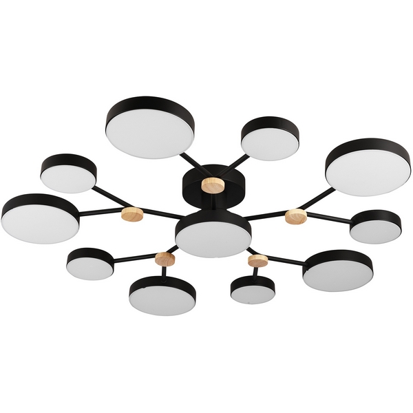 

Потолочная люстра светодиодная с пультом с регулировкой цветовой температуры LED4U LED4U L3201-960 BK, Черный, LED4U L3201-960 BK