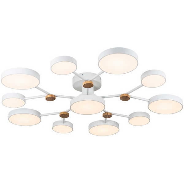 

Потолочная люстра светодиодная с пультом с регулировкой цветовой температуры LED4U LED4U L3201-960 WT, Белый, LED4U L3201-960 WT