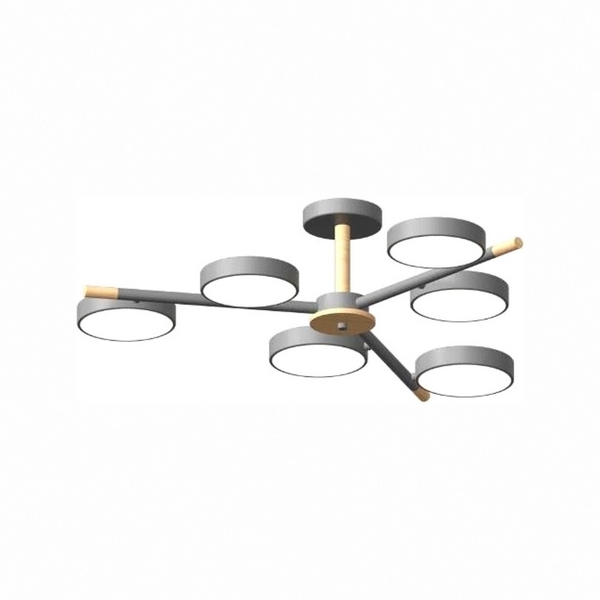 

Потолочная люстра светодиодная на штанге LED4U LED4U L3208-800 GR, Серый, LED4U L3208-800 GR