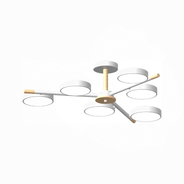 Изображение товара Светодиодная потолочная люстра LED4U L3208-800 WH на штанге современный дизайн