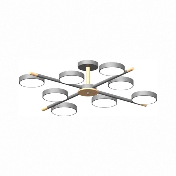 

Потолочная люстра светодиодная на штанге LED4U LED4U L3209-860 GR, Серый, LED4U L3209-860 GR