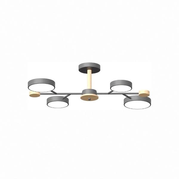 

Потолочная люстра светодиодная на штанге LED4U LED4U L3213-670 GR, Серый, LED4U L3213-670 GR