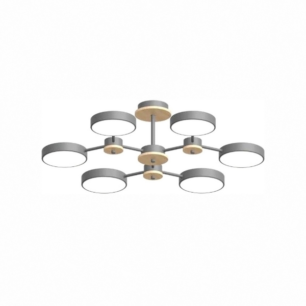 

Потолочная люстра светодиодная на штанге LED4U LED4U L3216-730 GR, Серый, LED4U L3216-730 GR