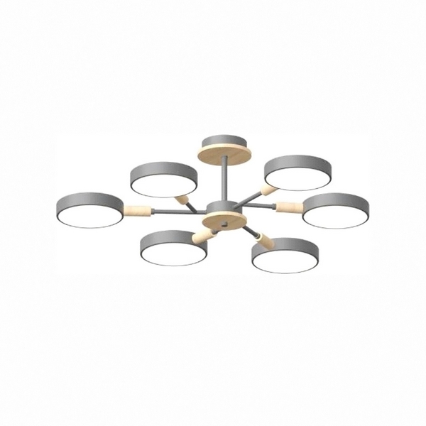 

Потолочная люстра светодиодная на штанге LED4U LED4U L3218-740 GR, Серый, LED4U L3218-740 GR