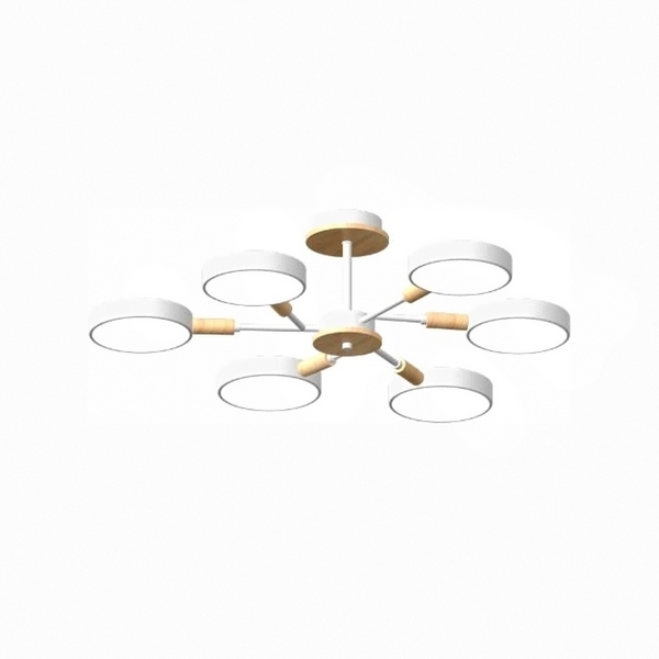 

Потолочная люстра светодиодная на штанге LED4U LED4U L3218-740 WH, Белый, LED4U L3218-740 WH