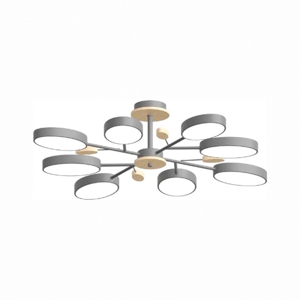 

Потолочная люстра светодиодная на штанге LED4U LED4U L3221-850 GR, Серый, LED4U L3221-850 GR