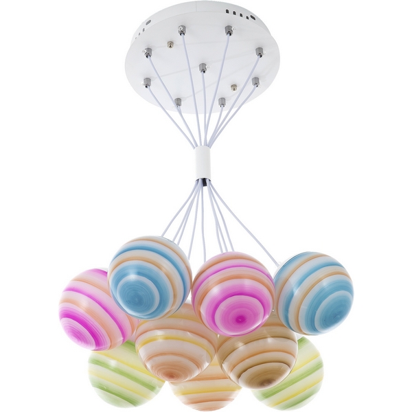 

Подвесная люстра светодиодная с регулировкой цветовой температуры LED4U LED4U L6403-9, Разноцветный, LED4U L6403-9