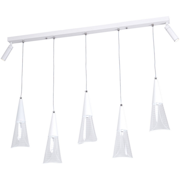 Изображение товара Подвесной светильник LED4U L7105-7 WТ с регулировкой цвета и 5 плафонами