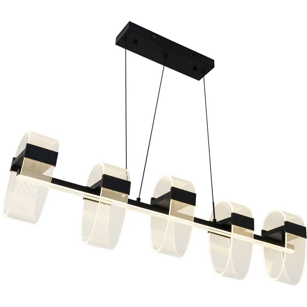 

Подвесной светильник светодиодный с пультом с регулировкой цветовой температуры LED4U LED4U L7708-1200 BK, Черный, LED4U L7708-1200 BK