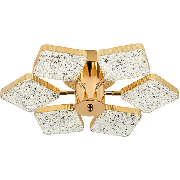 

Потолочная люстра светодиодная с пультом с регулировкой цветовой температуры LED4U LED4U L8452-6, Золото, LED4U L8452-6