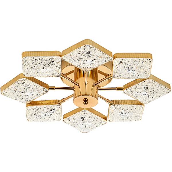 

Потолочная люстра светодиодная с пультом с регулировкой цветовой температуры LED4U LED4U L8452-8, Золото, LED4U L8452-8