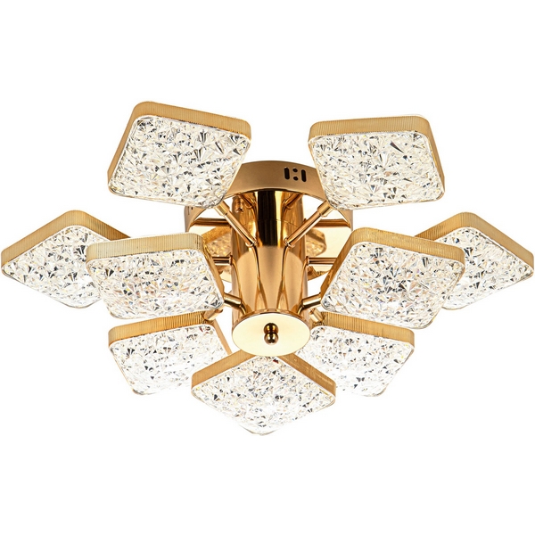 

Потолочная люстра светодиодная с пультом с регулировкой цветовой температуры LED4U LED4U L8452-9, Золото, LED4U L8452-9