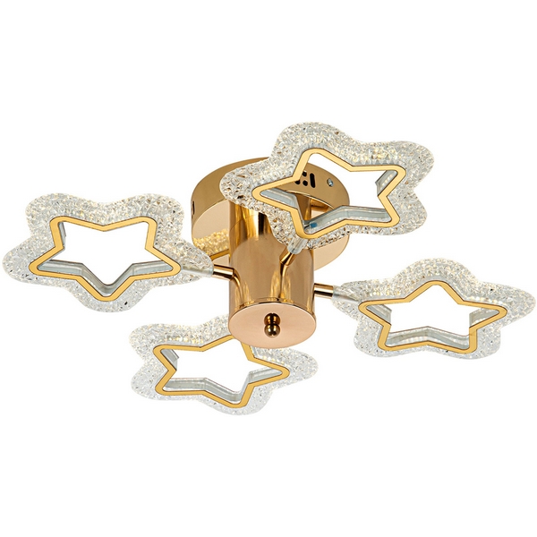 

Потолочная люстра светодиодная с пультом с регулировкой цветовой температуры LED4U LED4U L8453-4, Золото, LED4U L8453-4