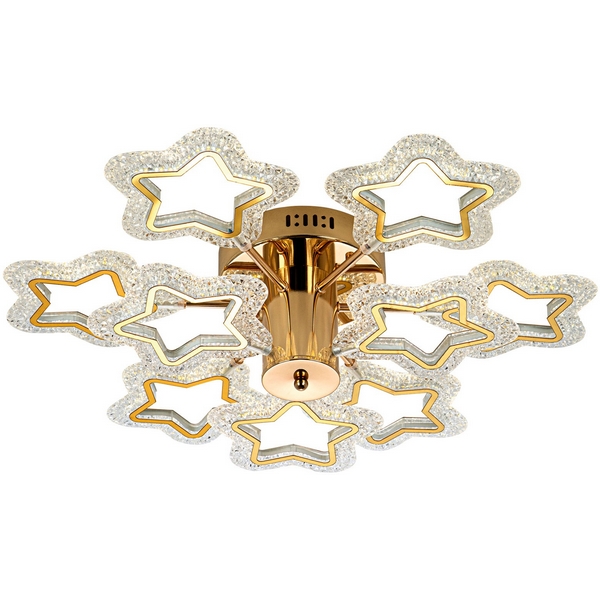 

Потолочная люстра светодиодная с пультом с регулировкой цветовой температуры LED4U LED4U L8453-9, Золото, LED4U L8453-9