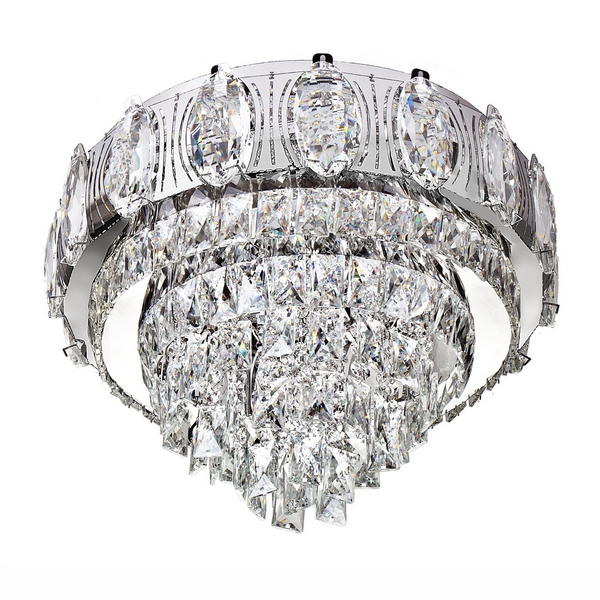 

Потолочная люстра светодиодная хрустальная с пультом с регулировкой цветовой температуры и яркости LED4U LED4U L9438-500, Хром;прозрачный, LED4U L9438-500