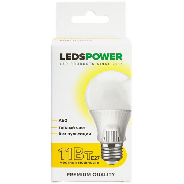 

Лампочка светодиодная E27 11Вт 3000K LEDS POWER 006628 LEDS Power, 006628