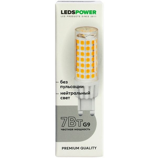 

Лампочка светодиодная G9 7Вт 4000K LEDS POWER 007069 LEDS Power, 007069