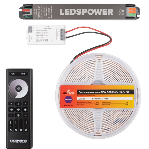 Изображение товара Светодиодная лента 11Вт/м 24В 5м LEDS POWER 007397