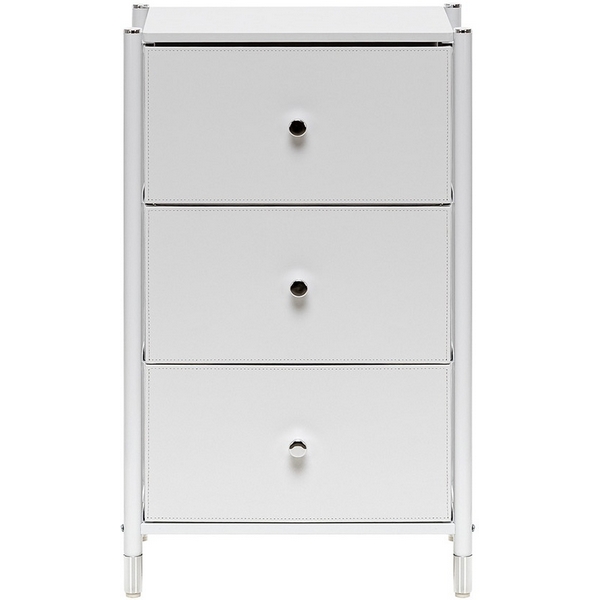 

Комод Leset Нирита/Хайди, 3 ящика, Белый (Сталь,Экокожа/Белый) арт.2500000209659, 2500000209659