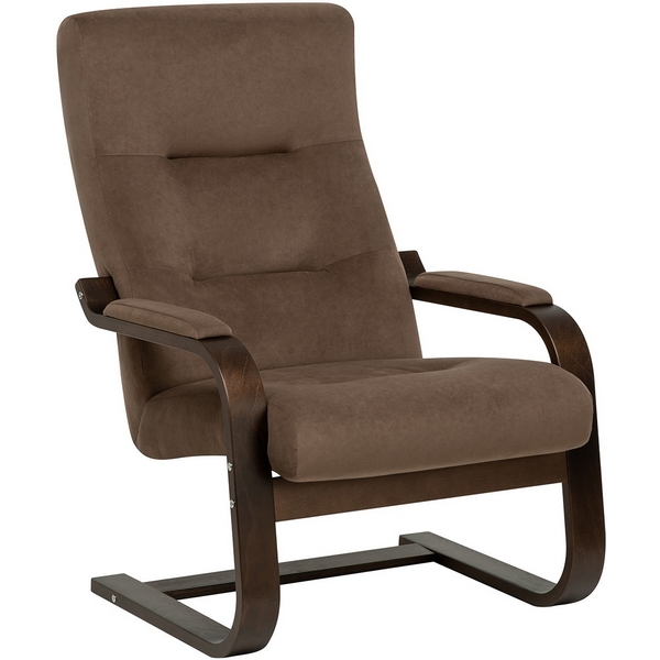 

Кресло Leset Оскар 4687206966406 Фанера,Береза,Шпон, Велюр, Коричневый, Орех, 4687206966406