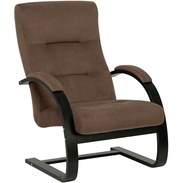 Изображение товара Кресло Leset Монэ современное кресло из фанеры и велюра коричневого цвета