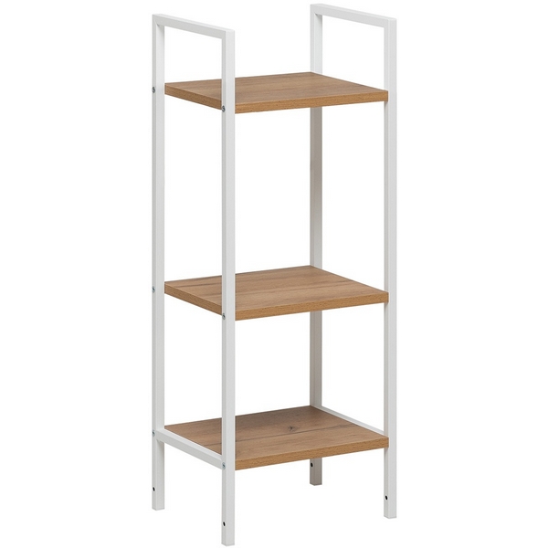 Изображение товара Стеллаж Leset Стилвуд 13 узкий из металла и ЛДСП стиль лофт