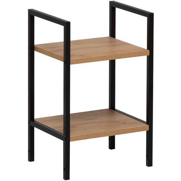 Изображение товара Стеллаж Leset Стилвуд 12 узкий, 2 полки 4687207095815 Металл, Черный