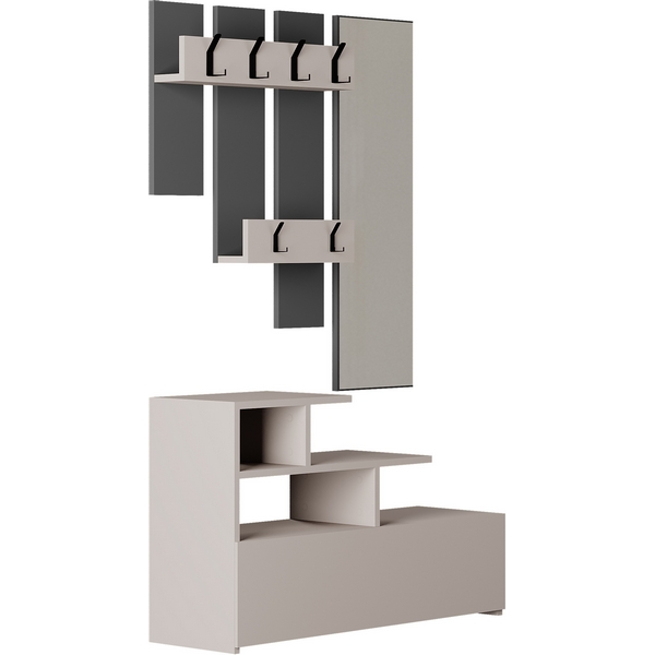 

Обувница с вешалкой для одежды VESTY HALL STAND (Дерево/Бежевый) LEVE, VESTY LEV00779